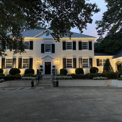 Low-Voltage Uplighting for Chesapeake Colonial Home Photo